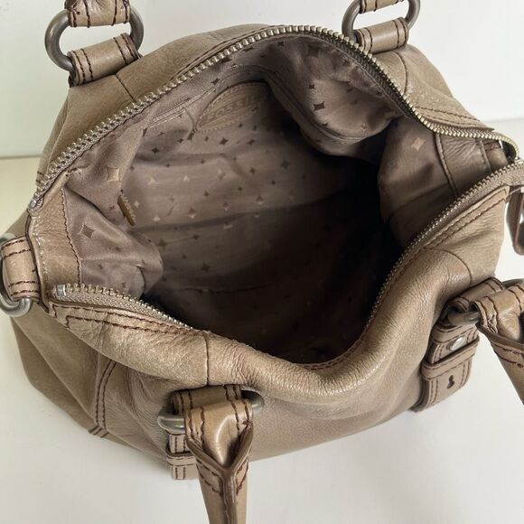 Fossil Tan Leather Satchel - Picture 9 of 15